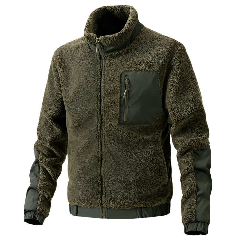 Heren fleecejack – Warm fleece vest met verstevigde details
