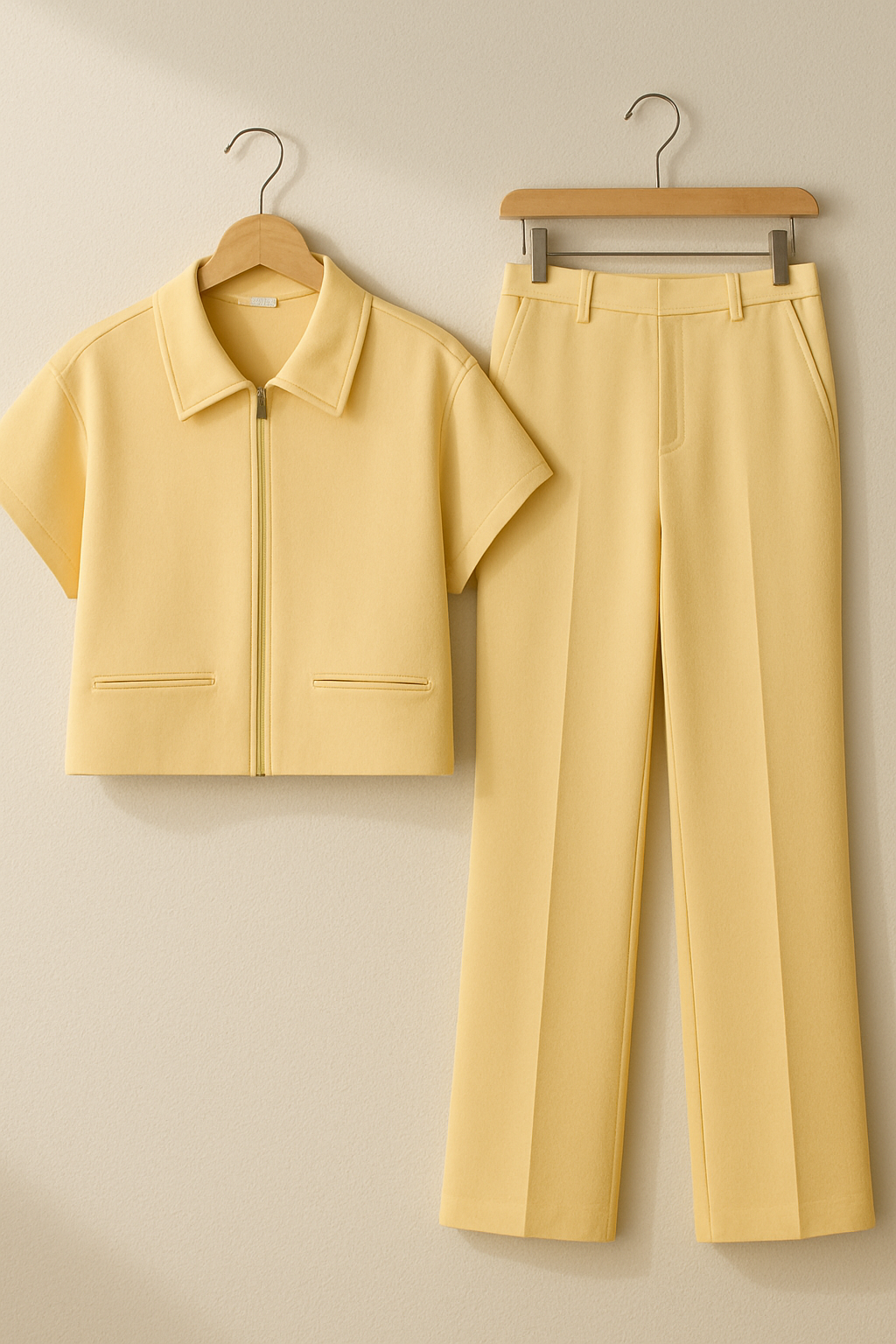 Tweedelig Damespak met Zip-Top en Broek