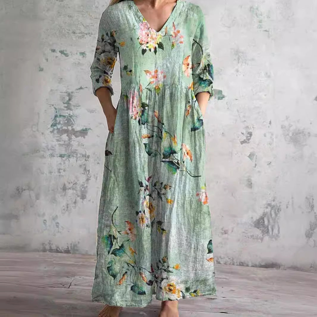 Dames zomerjurk met bloemenprint – elegant en luchtig