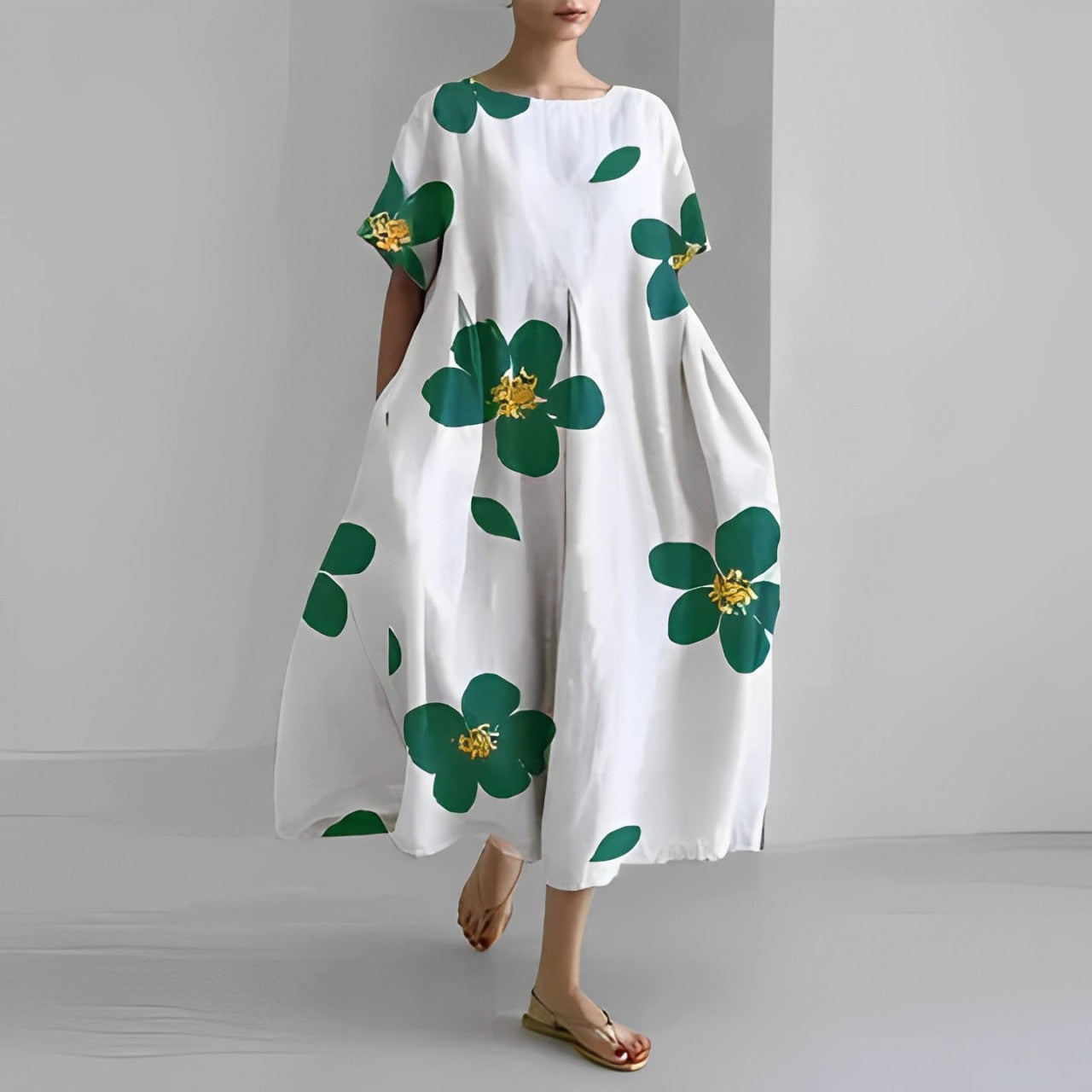 Lange Zomerjurk met Bloemenprint