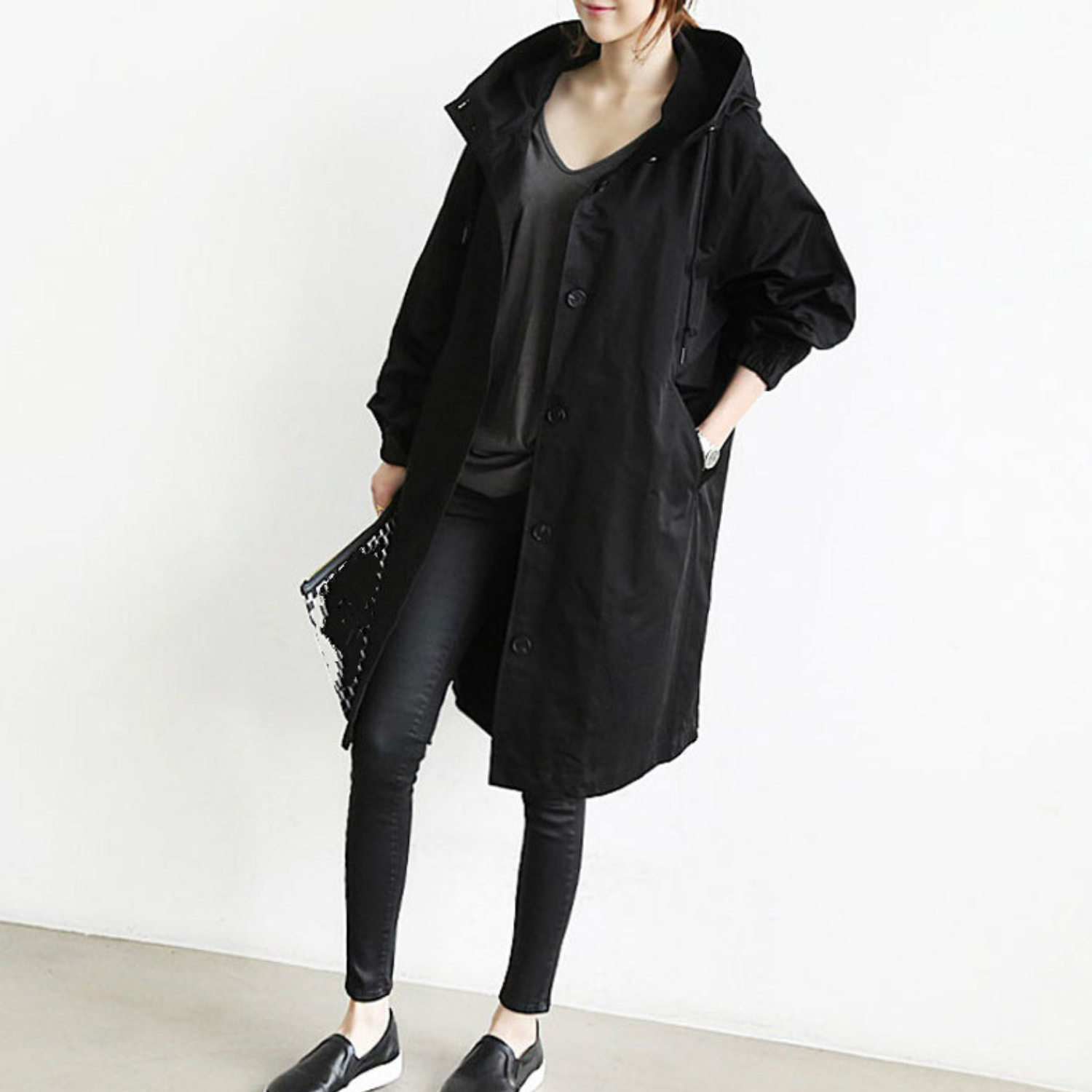 CELINE | Lange Trenchcoat met Capuchon – Stijlvol & Functioneel