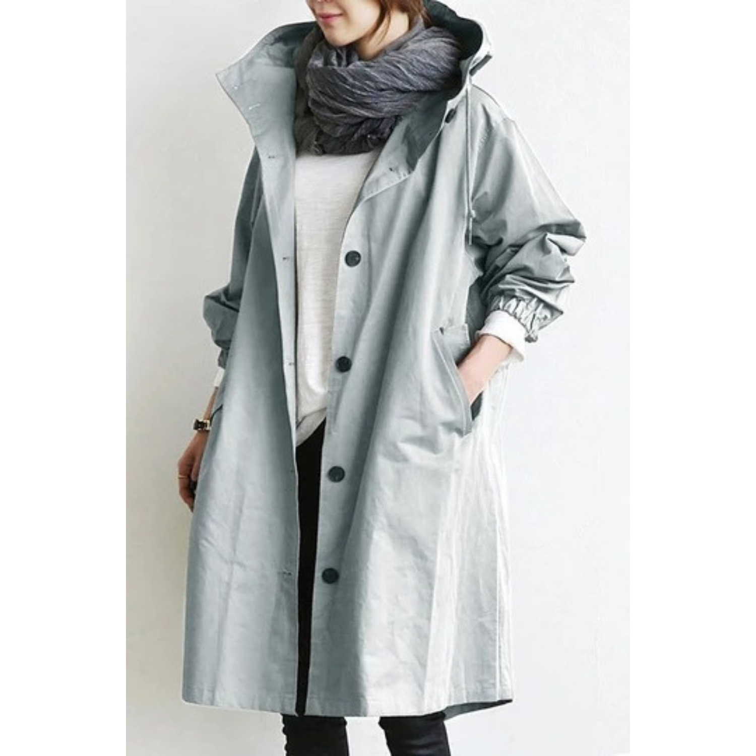 CELINE | Lange Trenchcoat met Capuchon – Stijlvol & Functioneel