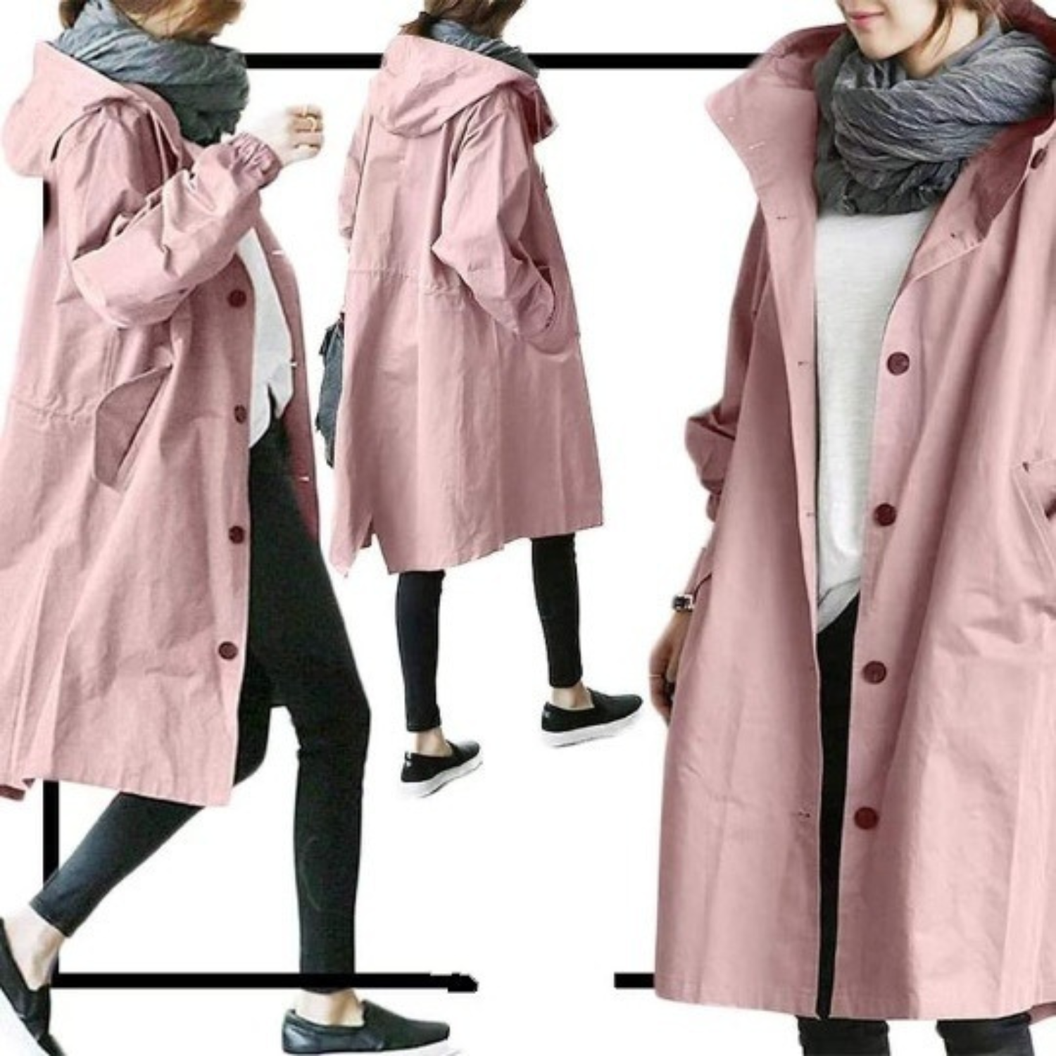 CELINE | Lange Trenchcoat met Capuchon – Stijlvol & Functioneel