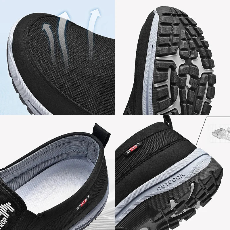 Herenschoenen met slip-on instap en voetondersteuning