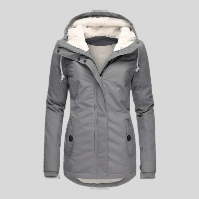 ELVIRA | Lange Winterjas met Capuchon – Warm & Waterafstotend