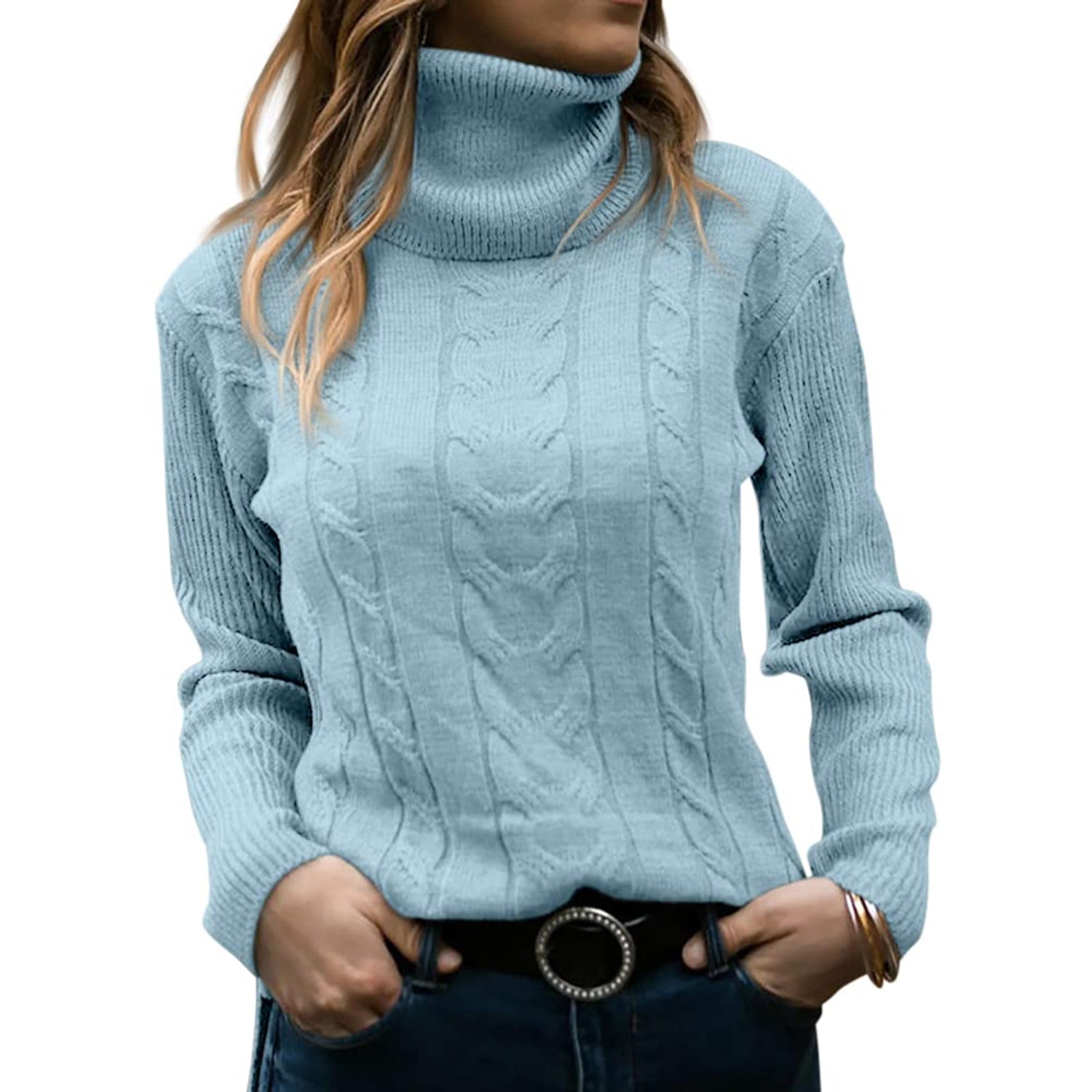 Michelle | Elegante Coltrui met Kabelpatroon – Tijdloos & Comfortabel