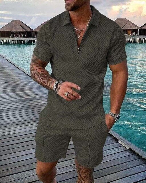Mode Outlet | Tweedelige Zomerset voor Heren – Stijlvol & Ademend
