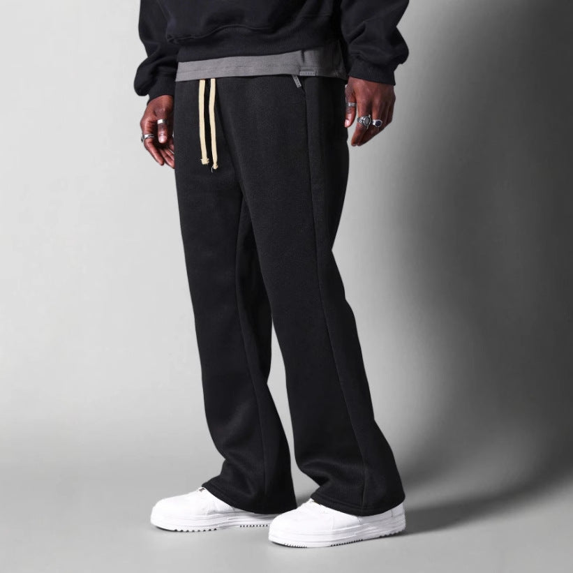 Heren flared sweatpants – Joggingbroek met uitlopende pijpen en comfortabele fit