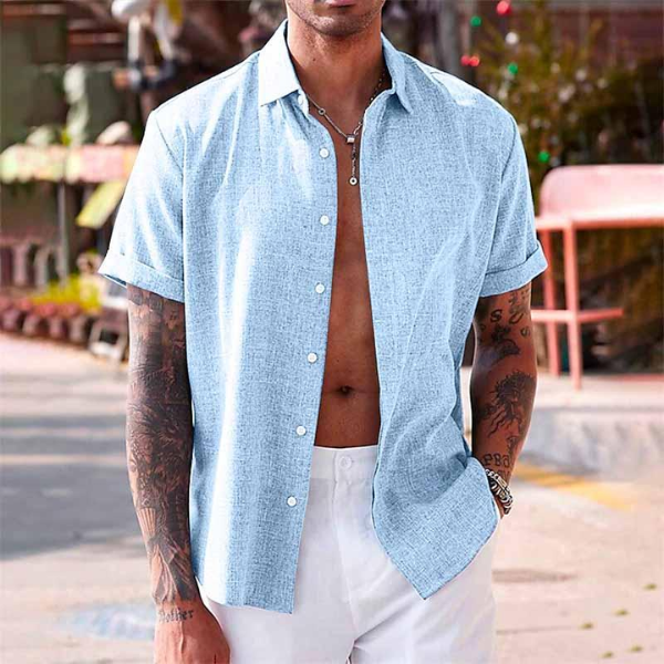 Noah | Button-Up Overhemd voor Heren – Licht & Stijlvol