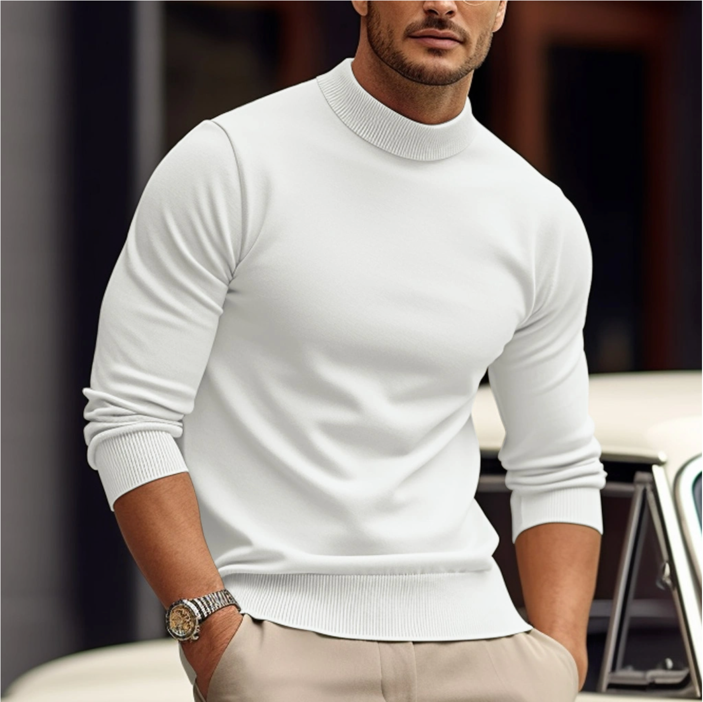 Mode Outlet | Katoenen Pullover voor Heren – Licht, Comfortabel & Stijlvol