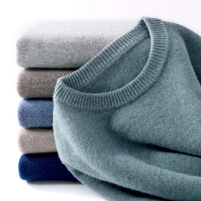 Heren Sweater Met Lange Mouwen – Crewneck en Klassieke Pasvorm