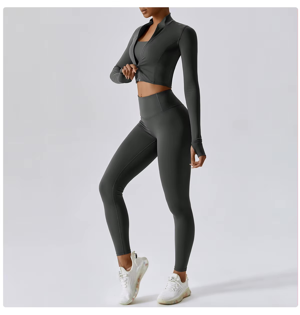 Sportset Dames 3-Delig | Legging, top en vest voor pilates en fitness