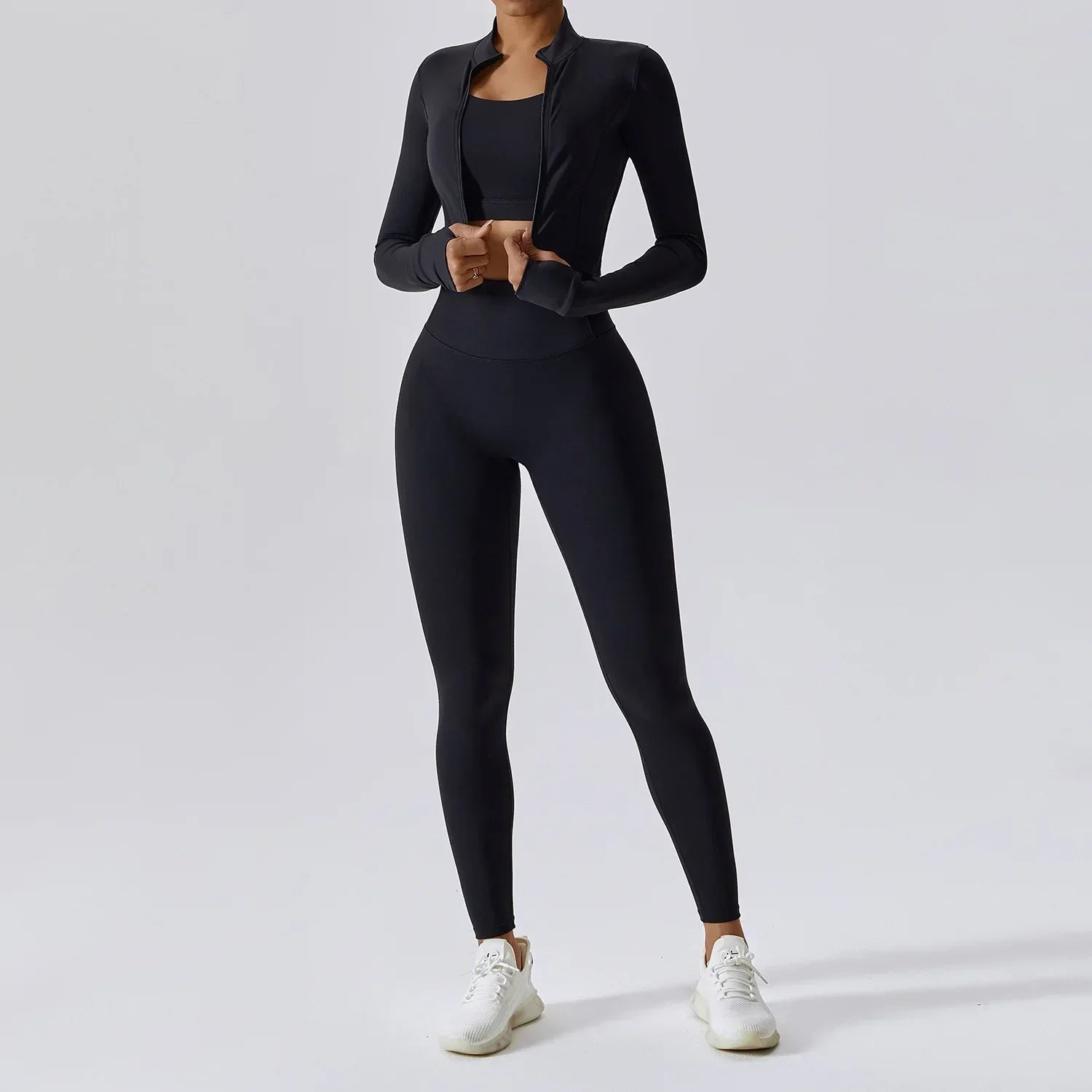 Sportset Dames 3-Delig | Legging, top en vest voor pilates en fitness