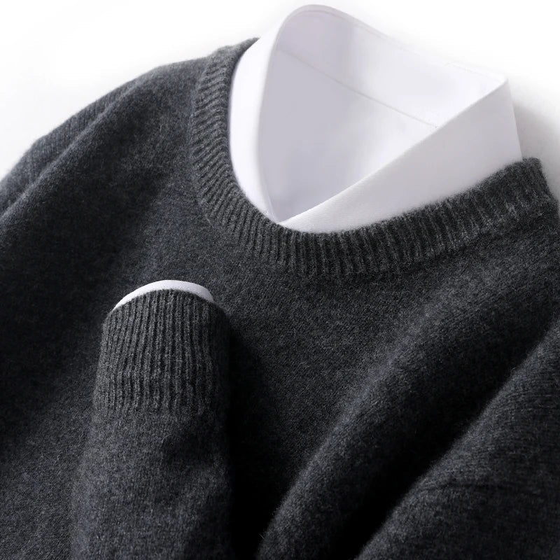 Heren Sweater Met Lange Mouwen – Crewneck en Klassieke Pasvorm