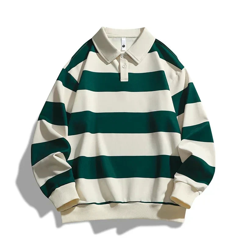 Heren polo | Oversized model met strepen en moderne pasvorm