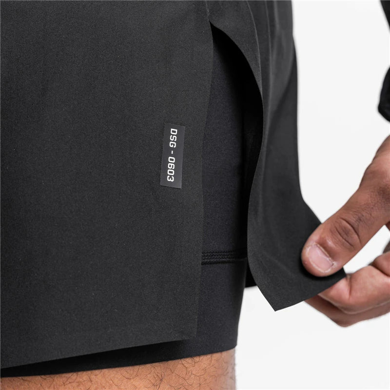Liam Men's Sport Shorts 2-in-1 Ontwerp Sneldrogend voor Fitness en Joggen-2
