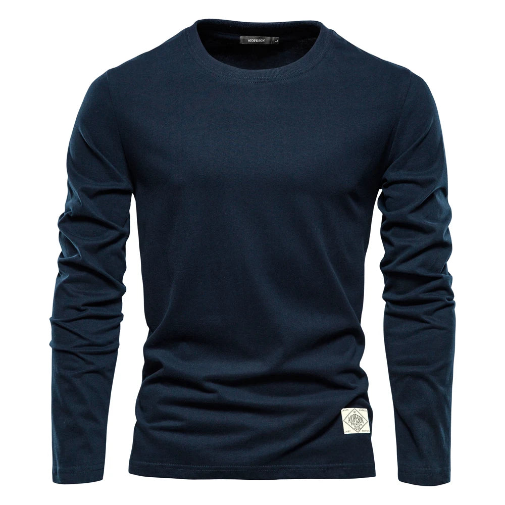 Variant image for Lucas Heren Longsleeve T Shirt van 100% Katoen voor Casual Lenteoutfits-3