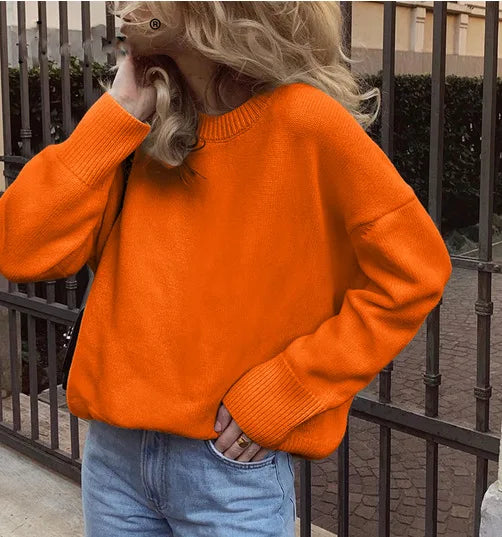 Oversized trui dames – Zachte ronde hals en casual stijl
