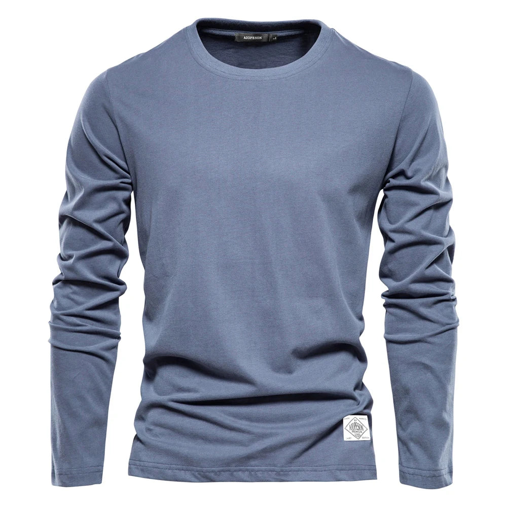 Variant image for Lucas Heren Longsleeve T Shirt van 100% Katoen voor Casual Lenteoutfits-11