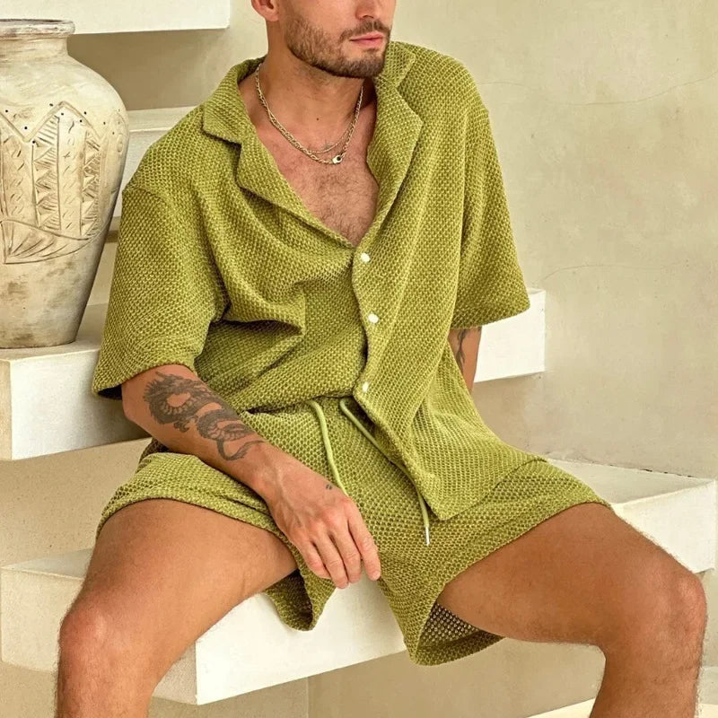 Noah Heren Casual Set met Korte Mouwen-3