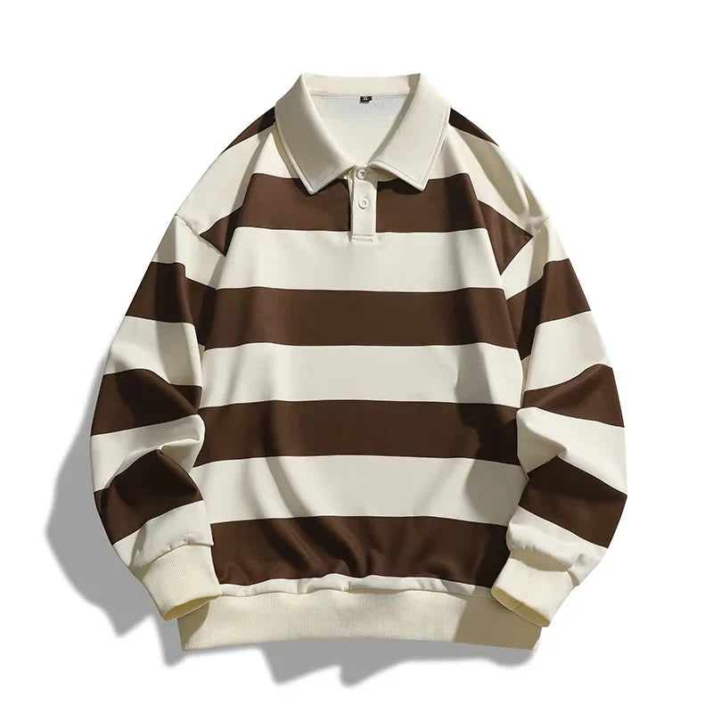 Heren polo | Oversized model met strepen en moderne pasvorm