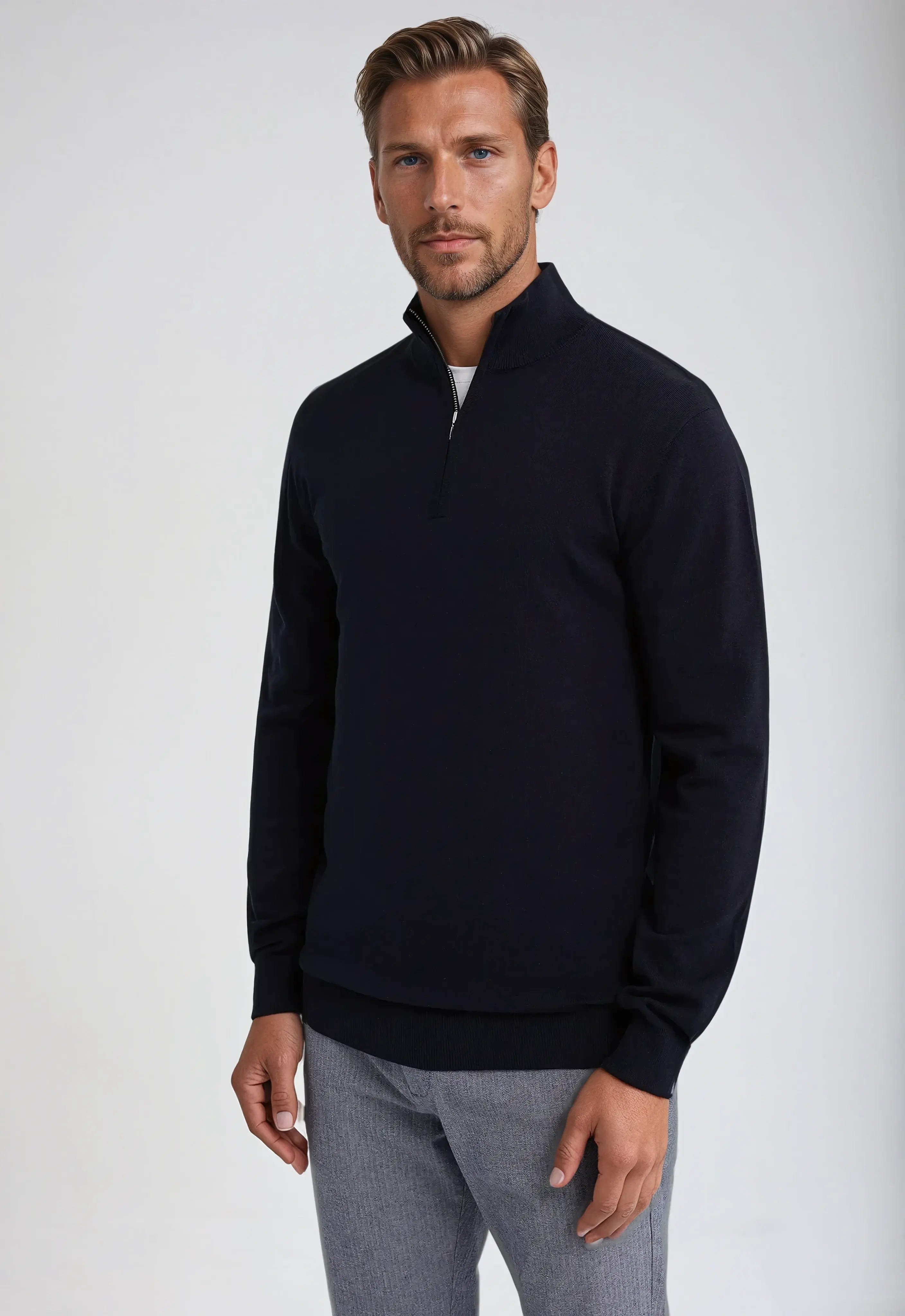 Heren Sweatshirt – Halve Rits – Zachte Stof – Tijdloos & Comfortabel