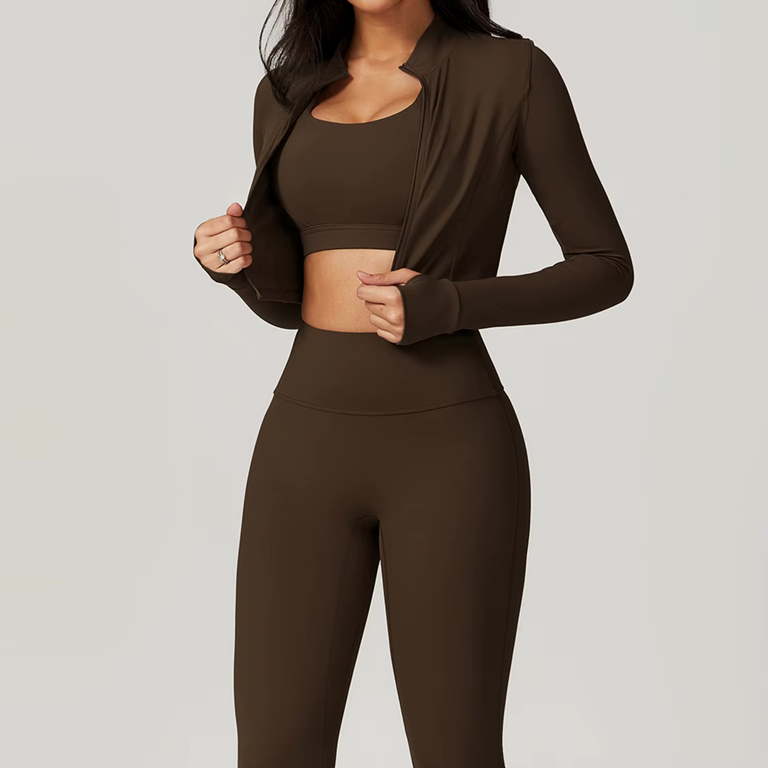 Sportset Dames 3-Delig | Legging, top en vest voor pilates en fitness