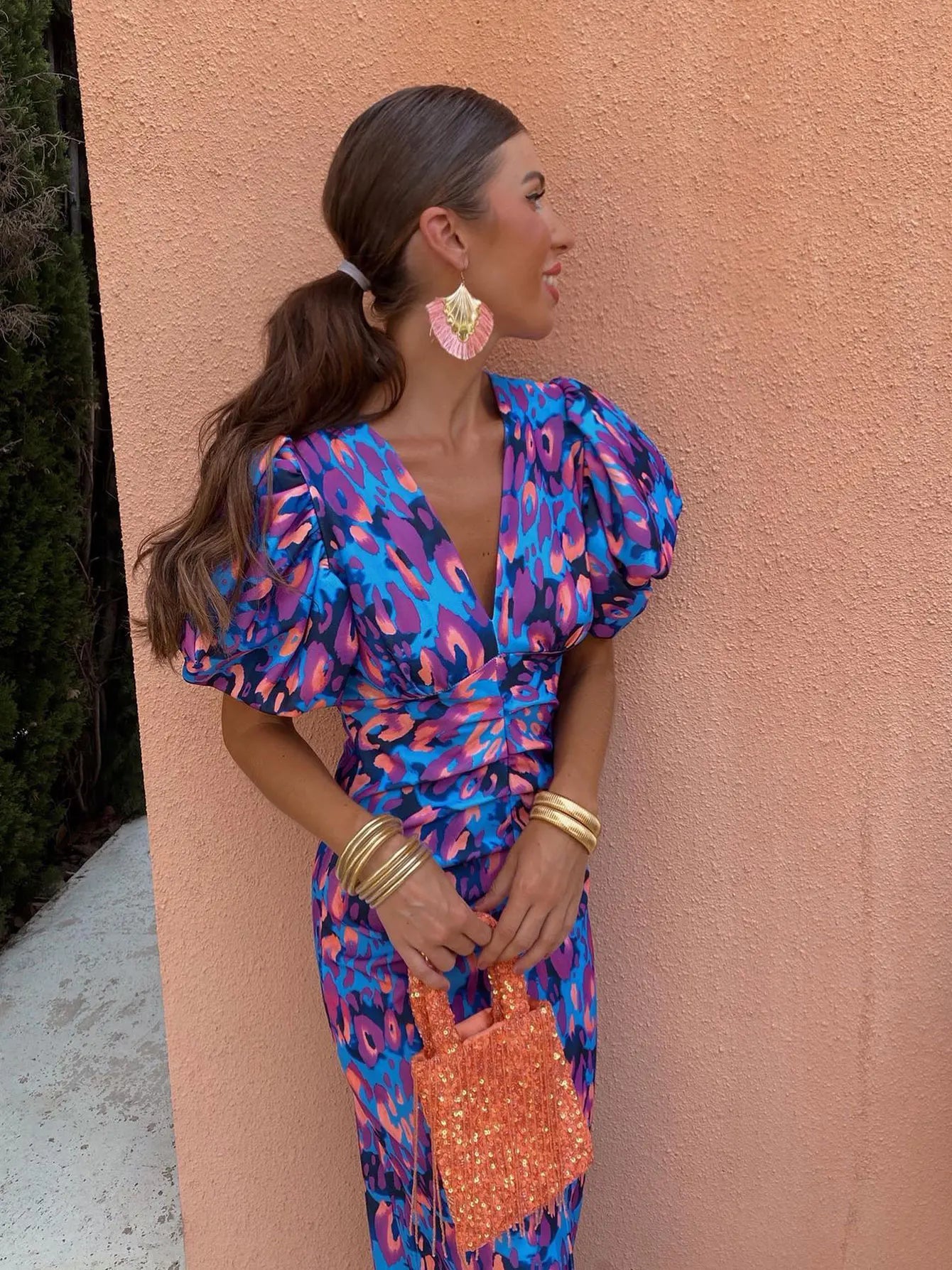 Iris Gekleurde Jurk – Stijlvol & Elegant