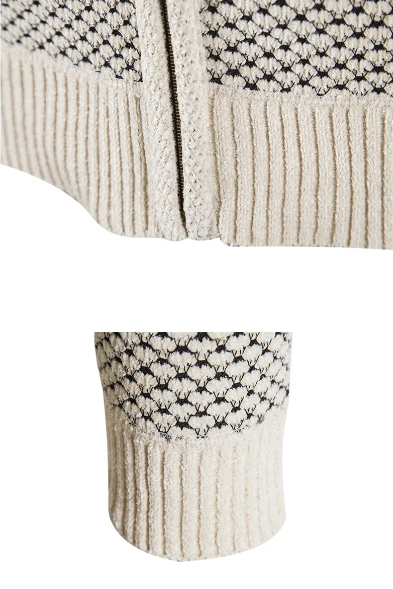 Heren Gebreid Vest – Winter Vest Met Fleece Voering en Rits