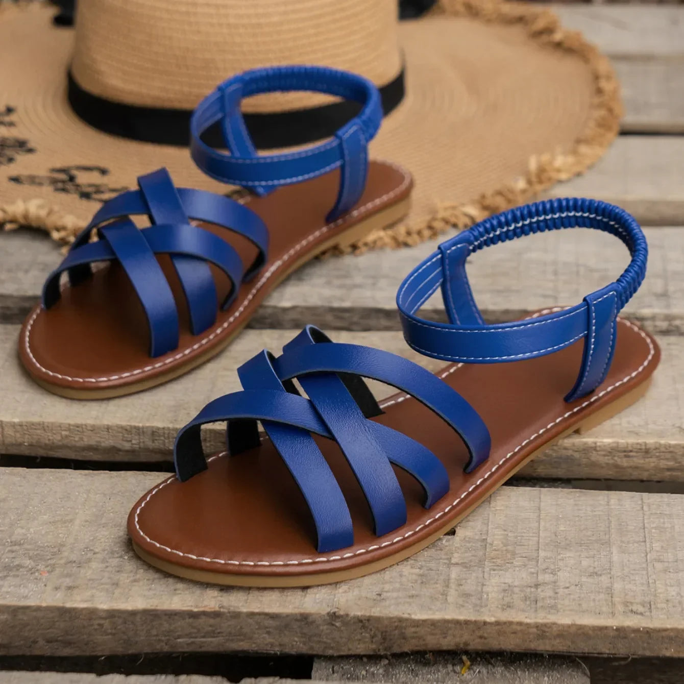 Alina | Platte Riemsandalen voor Dames – Comfortabel, Elegant & Zomers