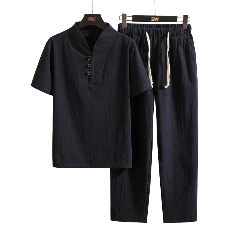 Luca Heren Kledingset - Luchtig en Stijlvol voor Zomer Gelegenheden-3