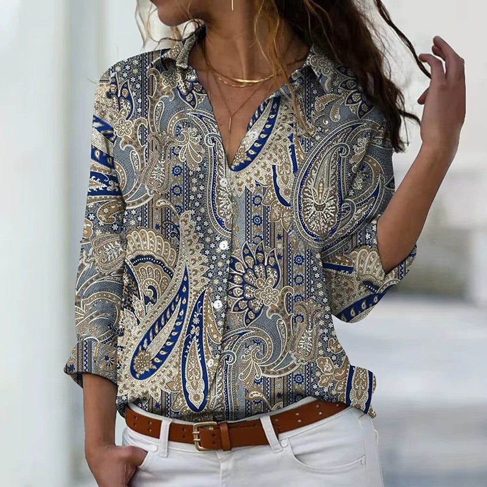 Mode Outlet | Nila Blouse met Print – Elegant & Comfortabel