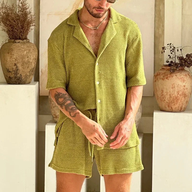 Noah Heren Casual Set met Korte Mouwen-4