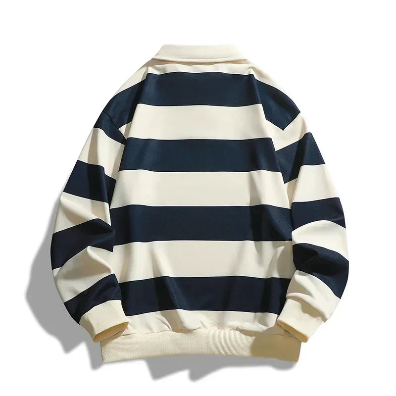 Heren polo | Oversized model met strepen en moderne pasvorm