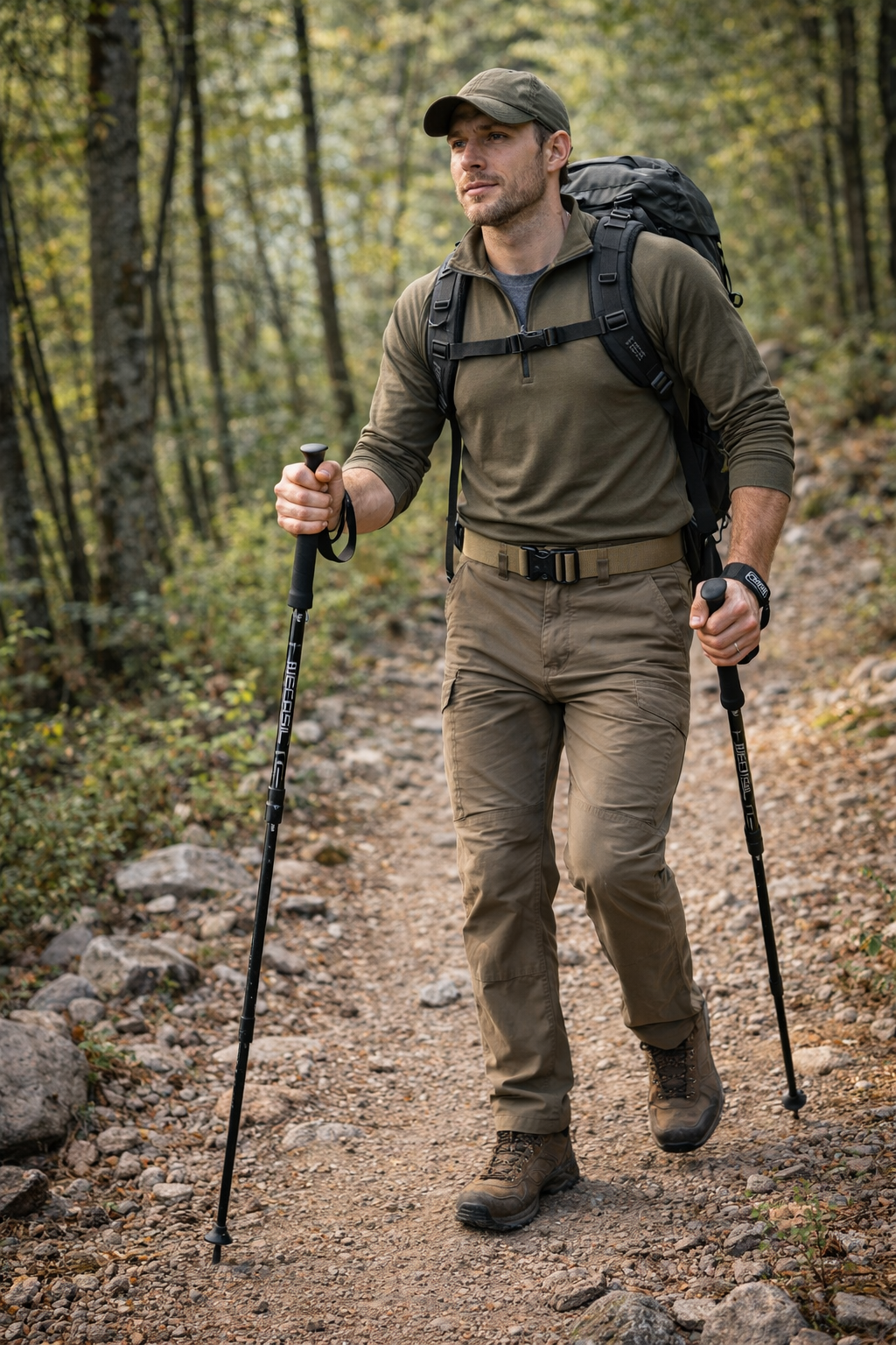 Schokabsorberende Trekkingstok – Verstelbare Aluminium Ondersteuning