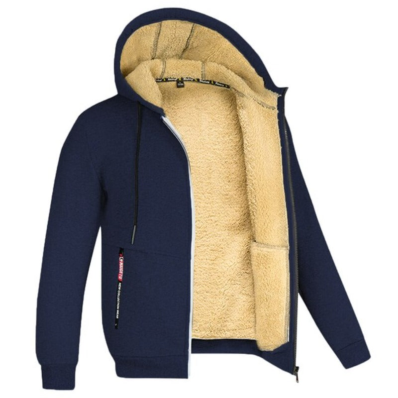 Ethan | Warme Wintervest Heren | Gebreid Design Met Wolvoering