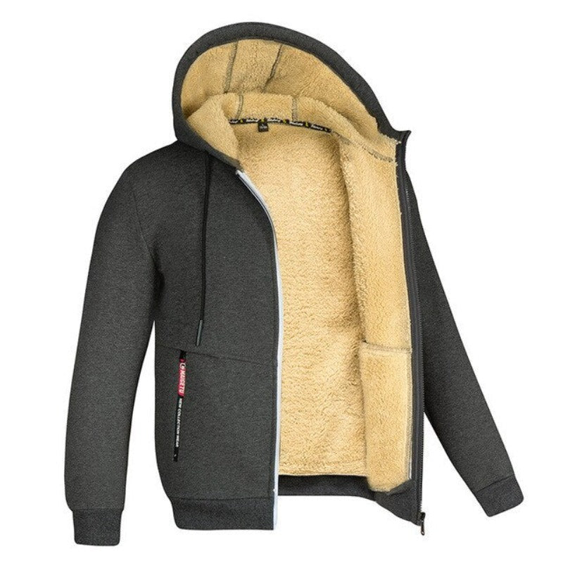 Ethan | Warme Wintervest Heren | Gebreid Design Met Wolvoering