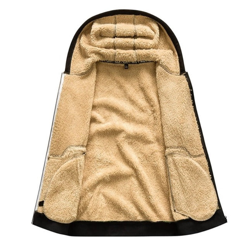 Ethan | Warme Wintervest Heren | Gebreid Design Met Wolvoering