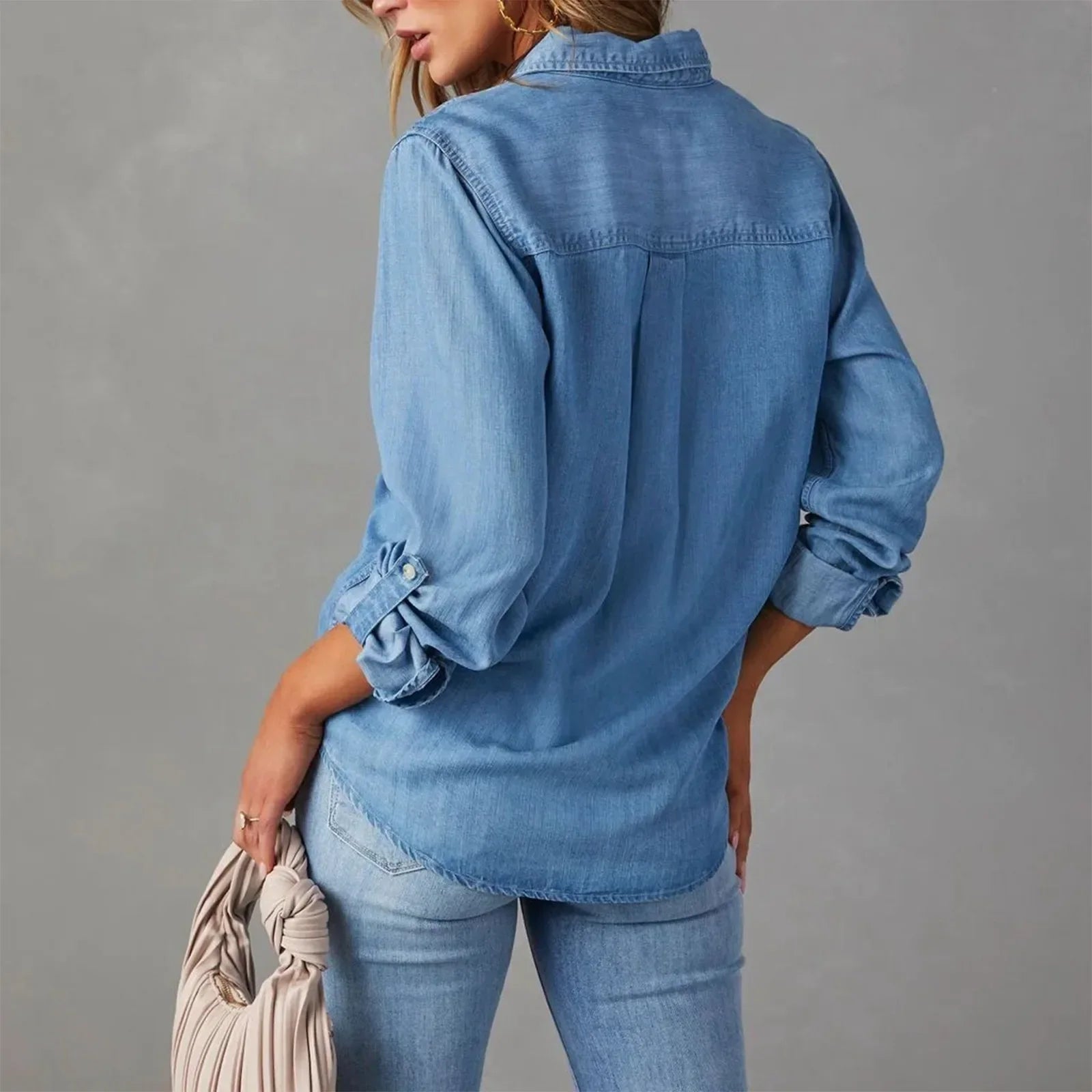 Klassiek Dames Jeanshemd