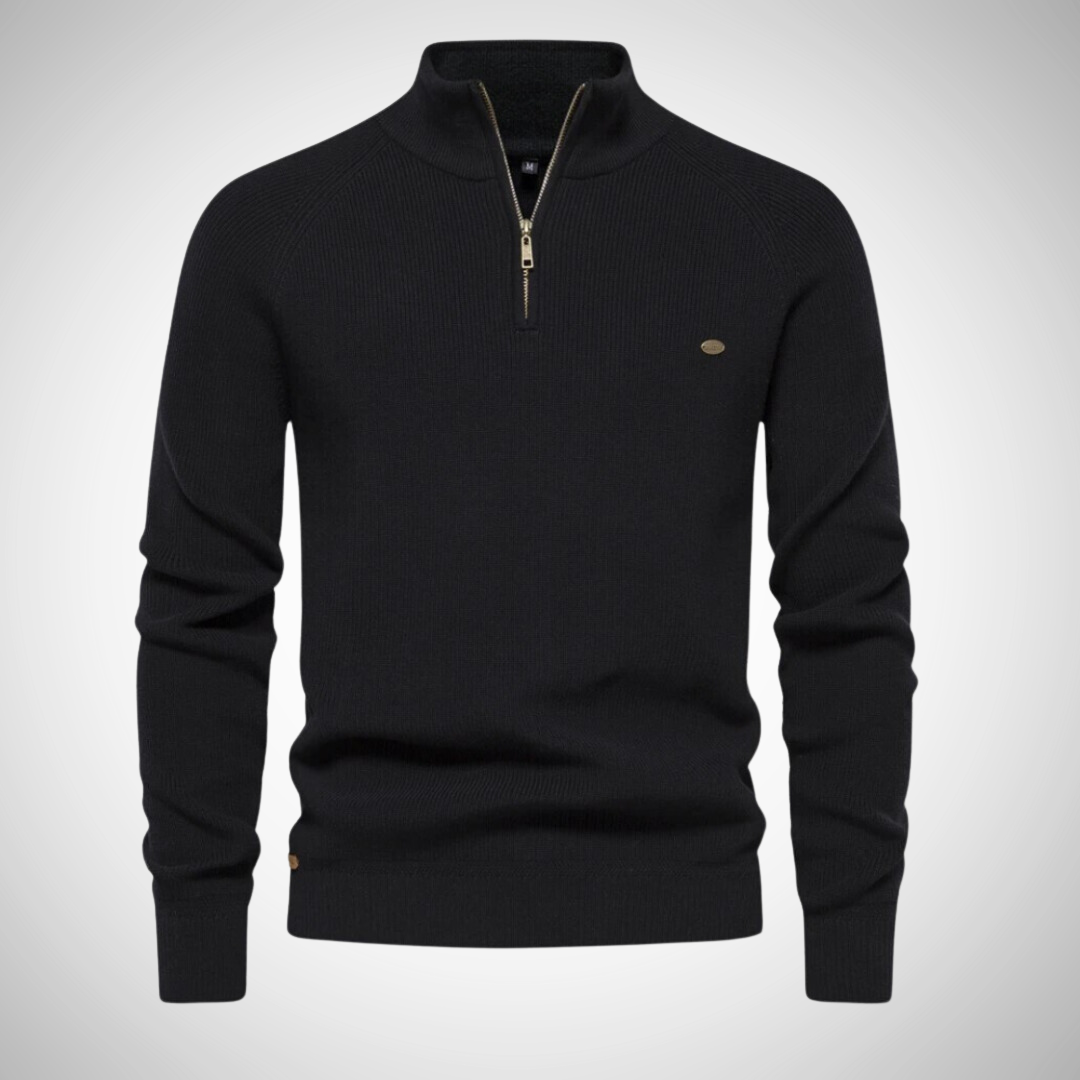 Heren Trui met Kwart Rits | Stijlvolle Pullover voor Elke Gelegenheid