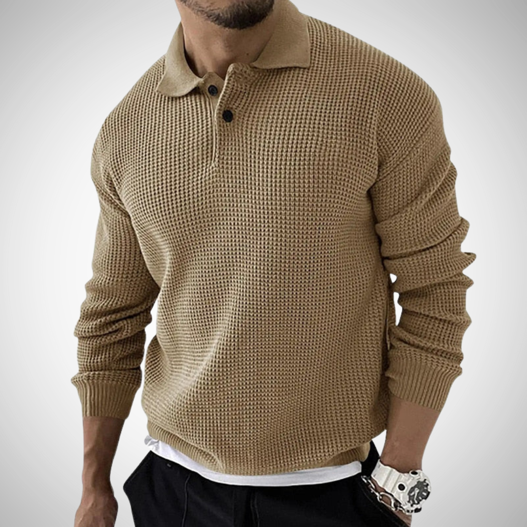 Heren Longsleeve Polo | Tijdloze Polo met Lange Mouwen