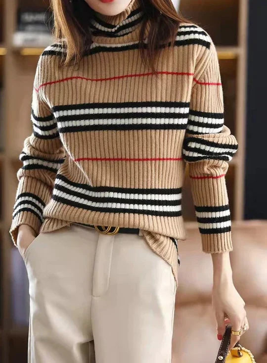 LINA | Moderne Gestreepte Trui voor Dames – Stijlvol & Comfortabel