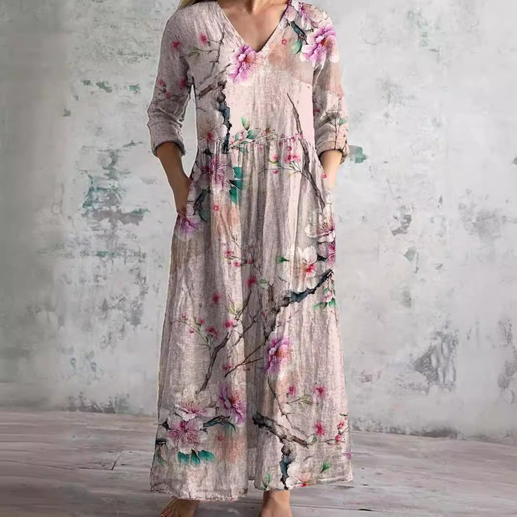 Dames zomerjurk met bloemenprint – elegant en luchtig