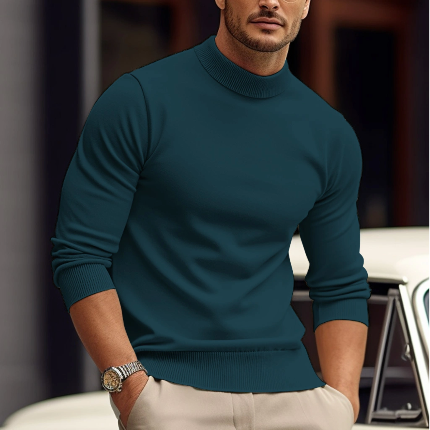Mode Outlet | Katoenen Pullover voor Heren – Licht, Comfortabel & Stijlvol