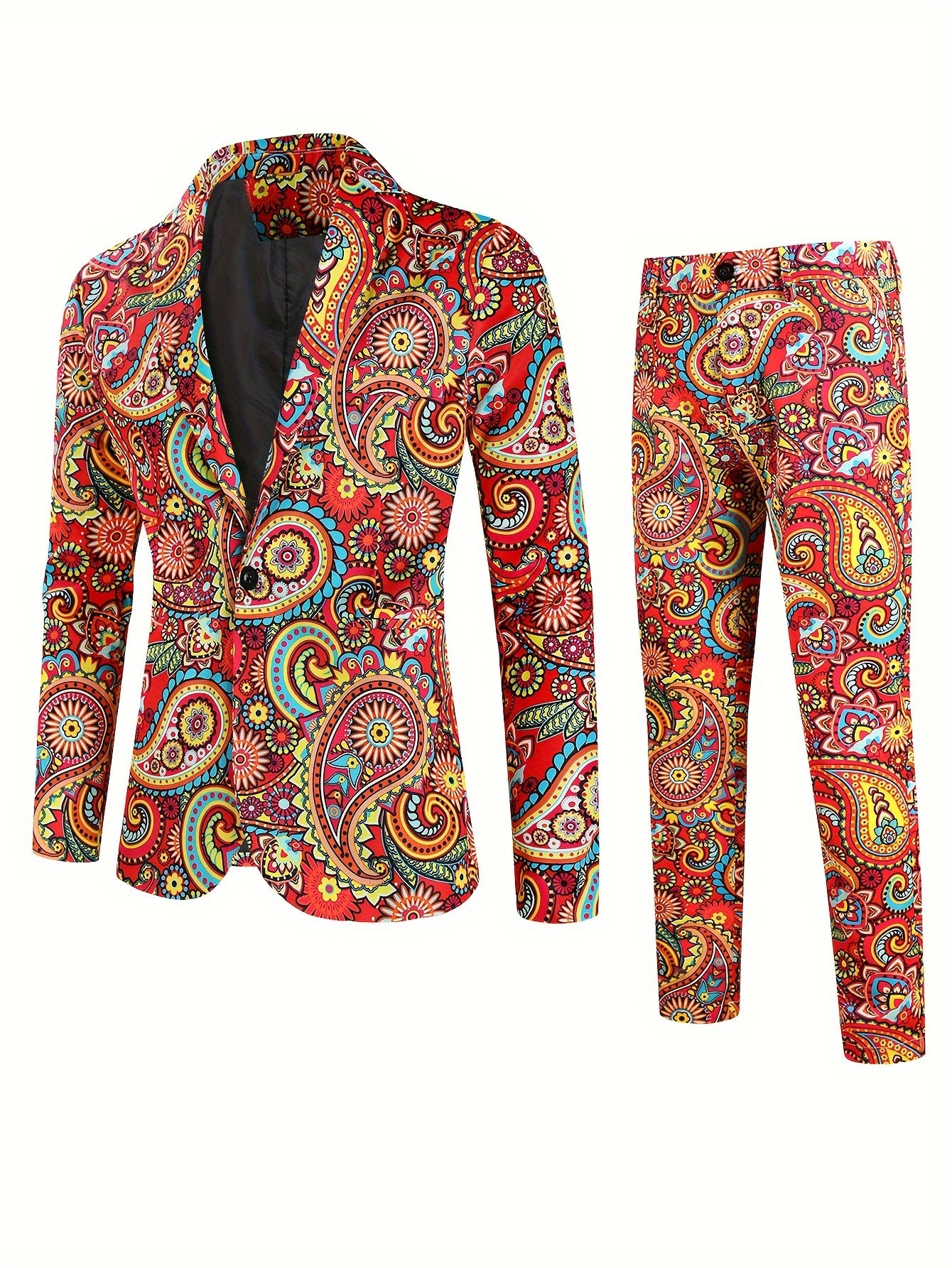 Lucian | Statement Blazer & Broek Set met Paisley Print