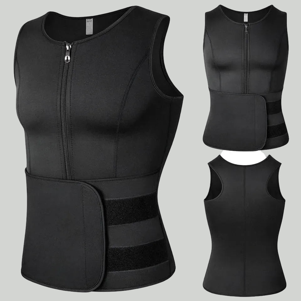 Heren Compressie Trainingsvest – Lichtgewicht Ondersteuning voor Actief Gebruik