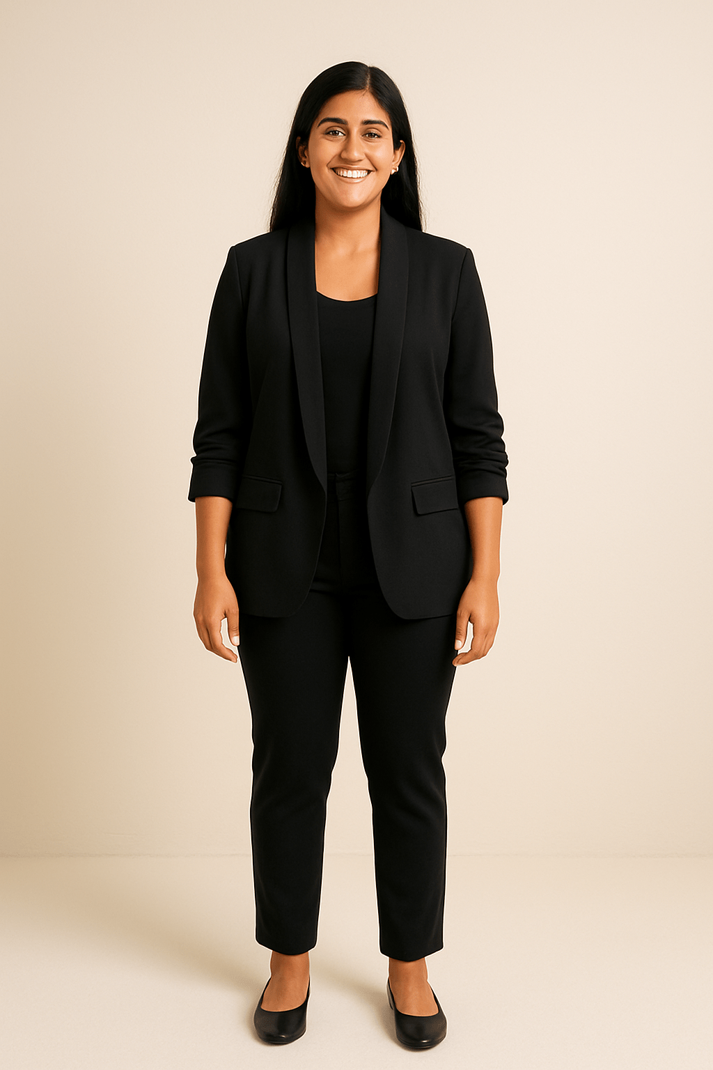 Lichte dames blazer | Casual colbert met opgerolde mouwen