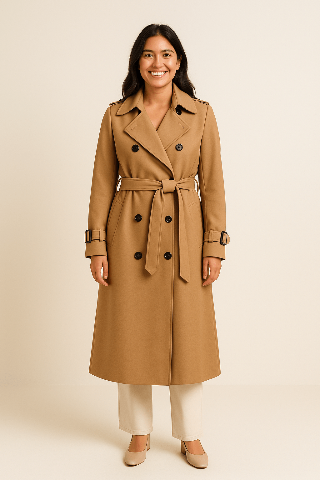 Trenchcoat Dames | Double-breasted model met ceintuur en klassieke fit