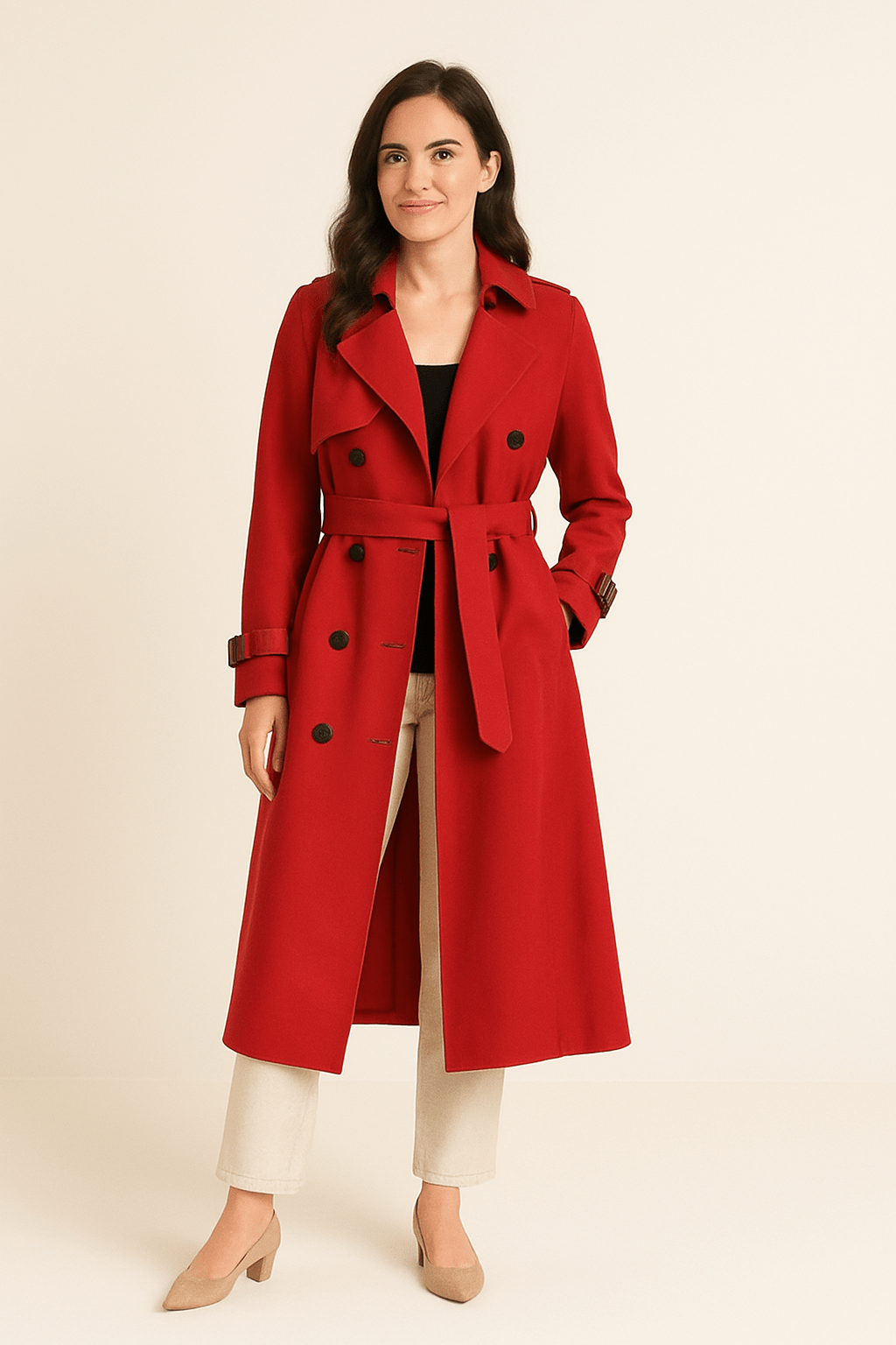 Trenchcoat Dames | Double-breasted model met ceintuur en klassieke fit