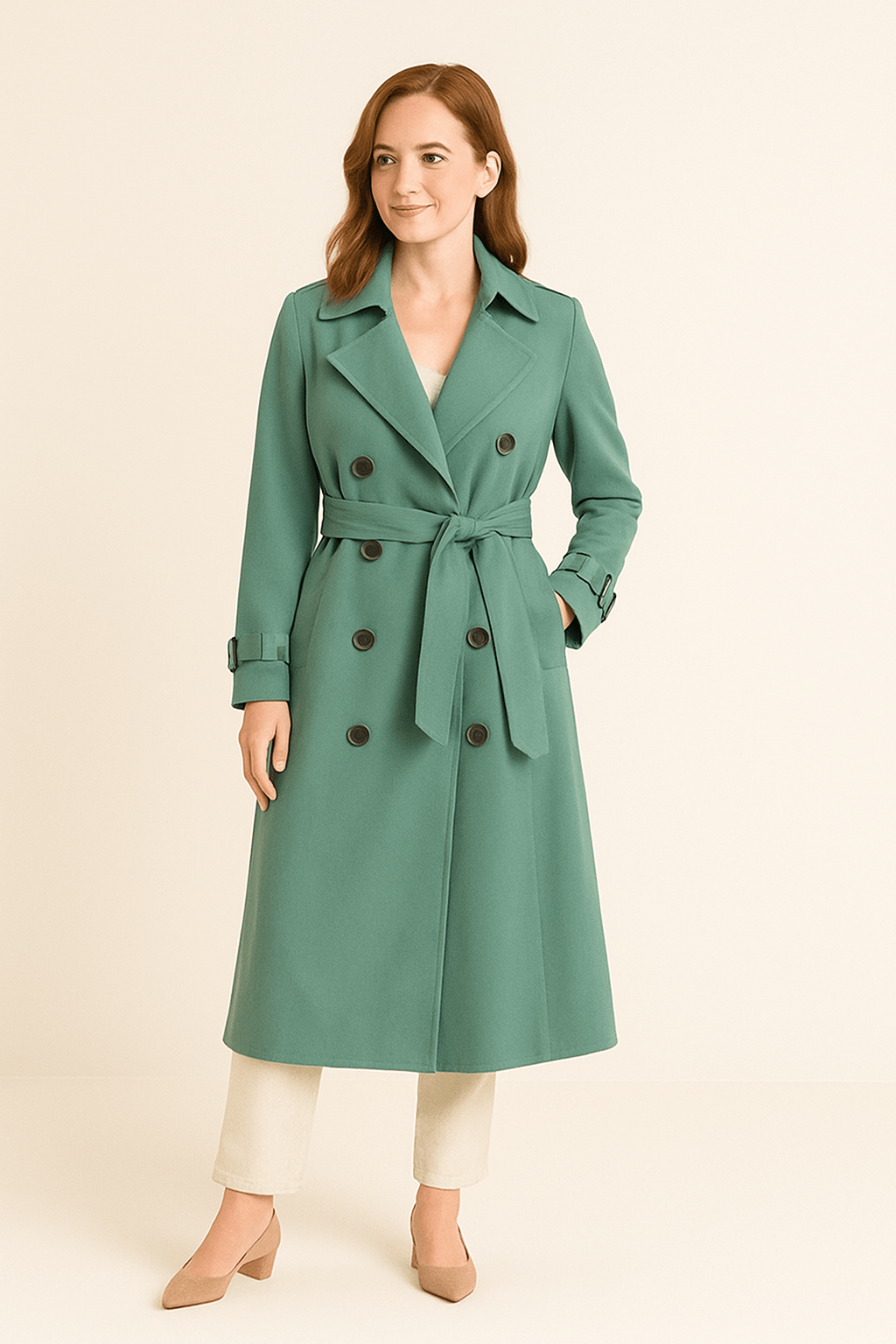 Trenchcoat Dames | Double-breasted model met ceintuur en klassieke fit